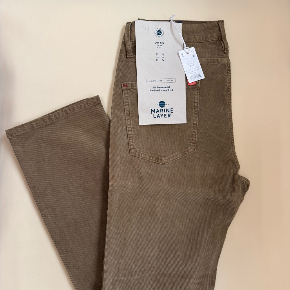 Marine Layer  5 POCKET CORDUROY PANT-SLIM FIT TOASTED COCONUT.   17